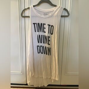 White Graphic Tank Top